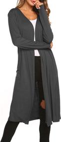 img 3 attached to BLUETIME Duster Cardigans Lightweight Sweaters Women's Clothing : Swimsuits & Cover Ups