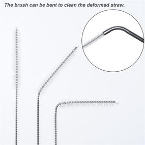 img 1 attached to Set of 10 Straw Cleaner Brushes for Glass, Silicone, Metal Straws, Tea Pot Spouts, and Bottles - Extra Long Nylon Bristles and Stainless Steel Handle - 7.87 inch X 5/16 inch