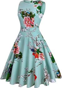 img 2 attached to OWIN Womens Vintage Floral Cocktail Women's Clothing - Dresses