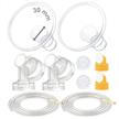 maymom myfit pump parts compatible with medela personalfit medela breast pump, pump in style advanced, lactina, symphony, incl exra large breast pump flange (30mm) base connector valve membrane tube logo