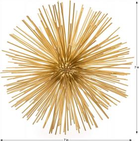 img 2 attached to 7-Inch Metal Torre & Tagus Gold Sphere Decor Spike Tabletop Geometric Starburst 3D Shelf Accent Mid Century Modern Urchin Sculpture Home Decoration