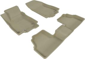 img 4 attached to 🚗 Buick Encore 2013-2020 Custom Fit Car Floor Liners - 3D MAXpider All-Weather Mats, Kagu Series (1st & 2nd Row, Tan)