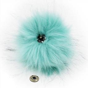 img 2 attached to Pack Of 12 Faux Raccoon Fur Pom Poms With Detachable Snap Fasteners For Knitted Accessories, Hats, Scarves - Assorted Colors, Fluffy 4.3 Inch Charm Balls By SUSULU