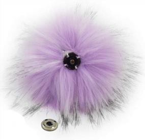 img 1 attached to Pack Of 12 Faux Raccoon Fur Pom Poms With Detachable Snap Fasteners For Knitted Accessories, Hats, Scarves - Assorted Colors, Fluffy 4.3 Inch Charm Balls By SUSULU