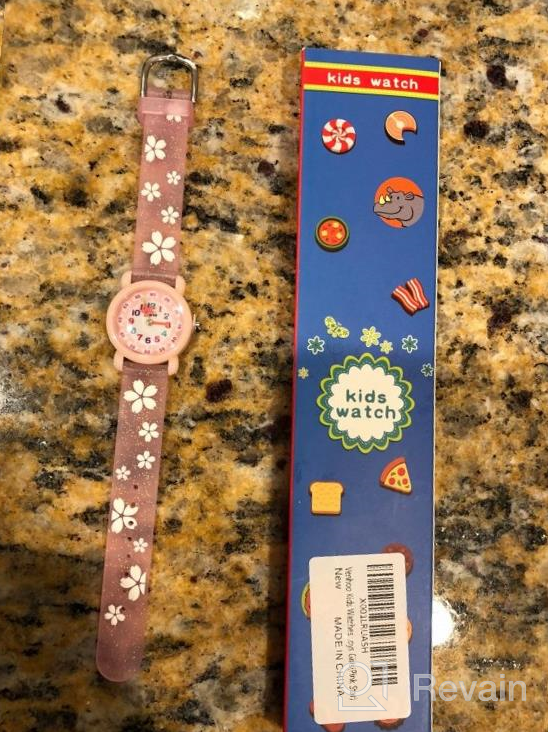 img 1 attached to Venhoo Kids Watches - 3D Cute Cartoon, Waterproof Silicone Children Toddler Wrist Watch Time Teacher, Birthday Gifts for Girls Ages 3-10, Little Child, Pink Sakura, SEO review by Heather Anderson