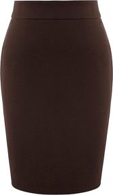 img 4 attached to Womens Elastic Stretch Bodycon Pencil Women's Clothing and Skirts