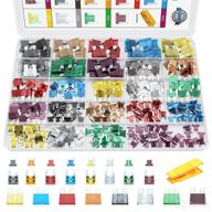 fuses assortment kit - 320pcs standard, mini, low profile mini blade car fuse – automotive replacement fuses for car rv boat truck suv logo