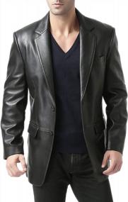img 4 attached to BGSD Men'S Richard Classic Leather Blazer Lambskin Sport Coat Jacket - Regular, Big & Tall And Short Sizes Available!