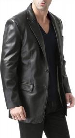 img 2 attached to BGSD Men'S Richard Classic Leather Blazer Lambskin Sport Coat Jacket - Regular, Big & Tall And Short Sizes Available!