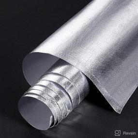 img 4 attached to 🔥 BBTO Adhesive Backed Aluminized Fiberglass Heat Sheet - Ultimate Heat Protection Barrier, Hose and Auto Use - Insulation, Shielding, and Reflective - Silver, 12 x 24 Inch