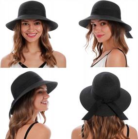 img 3 attached to 👒 Ultimate UV Protection: Stylish, Packable Women's Sun Hats with Large Wide Brim & Straw Design