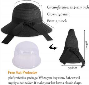 img 2 attached to 👒 Ultimate UV Protection: Stylish, Packable Women's Sun Hats with Large Wide Brim & Straw Design