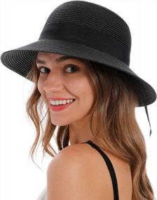 img 4 attached to 👒 Ultimate UV Protection: Stylish, Packable Women's Sun Hats with Large Wide Brim & Straw Design