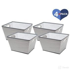 img 1 attached to 📦 Grey Dot Rectangle Storage Bins, Set of 4 - Delta Children