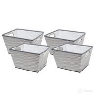 📦 grey dot rectangle storage bins, set of 4 - delta children логотип