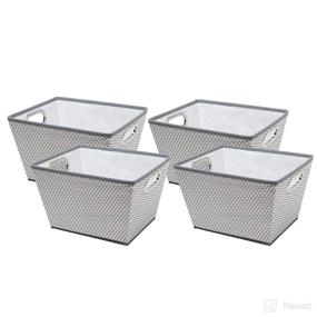 img 4 attached to 📦 Grey Dot Rectangle Storage Bins, Set of 4 - Delta Children