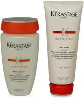 💇 kerastase satin 8 5oz vital repairing shampoo & conditioner combo 8oz - achieve silky, luxurious hair logo