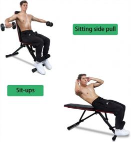 img 2 attached to ONETWOFIT Adjustable Weight Bench: Full Body Workout, Foldable Incline/Decline Benches OT112