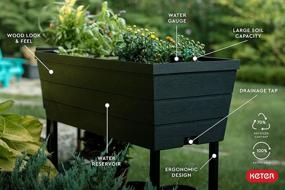 img 1 attached to 12.7 Gallon Raised Garden Bed With Self Watering Planter Box And Drainage Plug - Keter Urban Bloomer Dark Grey