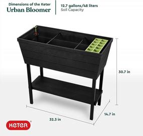 img 2 attached to 12.7 Gallon Raised Garden Bed With Self Watering Planter Box And Drainage Plug - Keter Urban Bloomer Dark Grey