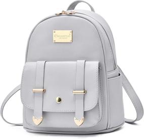 img 4 attached to Fashion Backpack Teenage Leather Shoulder Women's Handbags & Wallets : Fashion Backpacks