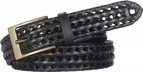 img 3 attached to Leather Woven Braided Belts For Men - Lavemi Mens Belts, Ideal For Casual Wear, Jeans, Dress, Golfing, Comes With Gift Box