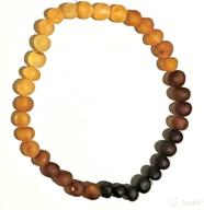 🌈 baltic amber adult bracelet by umai - natural pain relief for carpel tunnel - certified baltic amber - anti-inflammatory - multicolor логотип