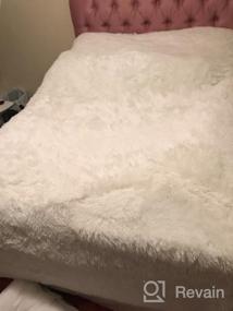 img 7 attached to 🛏️ LIFEREVO Luxury Shaggy Plush Duvet Cover: Ultra Soft Crystal Velvet Mink Reverse, Twin Size, Dark Gray with Hidden Zipper Closure