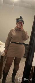 img 8 attached to Women'S Oversized Loose Knit Sweater Mini Dress Comfy Elasticity Dress