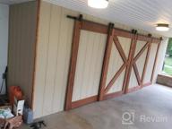 img 1 attached to Upgrade Your Home'S Style With SMARTSTANDARD 9Ft Bypass Sliding Barn Door Kit For Double Wooden Doors - Smooth, Quiet & Easy Installation - Fits 96" Opening review by Allen Tchida