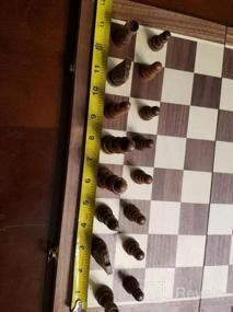 img 8 attached to Оригинальный набор магнитных шахматных досок AGREATLIFE'S 15 дюймов - деревянная шахматная доска для детей и взрослых - универсальная, готовая к соревнованиям - шахматные фигуры ручной работы для путешествий - хранение войлочной доски, винтажные шахматы