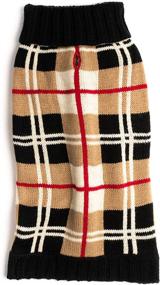 img 4 attached to 🐶 Colorful Plaid Fairisle Dog Sweaters by Fabdog - Winter Clothes for Puppies and Large Dogs - Available in Sizes 8" to 24