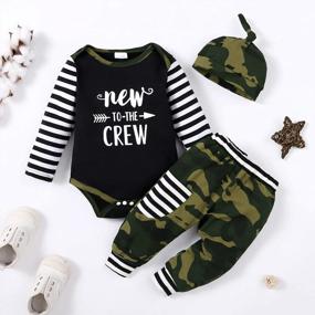 img 3 attached to Get Your Hands On The Cutest Summer Outfit Set For Your Baby Boy - OPAWO'S 3Pcs Bodysuit Romper, Pants And Hat Collection For 0-18 Months