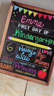 img 1 attached to My 1St Day Of School Chalkboard Sign Photo Prop 10X12 Inch Double Sided Back To School Board For Kids Girls Boys - First & Last Day Wooden Boards Of Preschool Kindergarten review by Brian Micheals