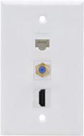 high-quality hdmi ethernet coax wall plate for seamless connectivity at home or office logo