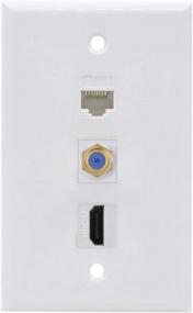 img 3 attached to High-Quality HDMI Ethernet Coax Wall Plate For Seamless Connectivity At Home Or Office