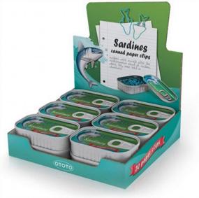 img 1 attached to Sardine Fish Shaped Paper Clips: 30 Count In Decorative Tin Box