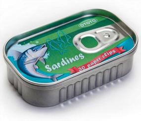 img 2 attached to Sardine Fish Shaped Paper Clips: 30 Count In Decorative Tin Box