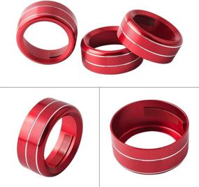 img 1 attached to 🔴 Mazda 3 6 CX-5 CX-9 Car Interior Accessories: CARFIB Aluminum Alloy Red 3 Pack