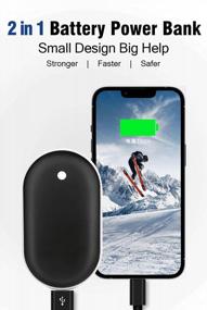 img 2 attached to Stay Warm And Connected: BRIGENIUS 5200MAh Rechargeable Hand Warmers With Double-Side Heat Therapy And Phone Charging Capability – A Perfect Winter Gift!