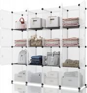 modular storage cubes with doors and metal panels - 16 cube units for clothes and bookshelf organization - stable and portable room organizer by maginels логотип