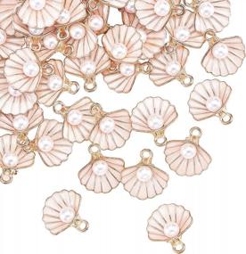 img 4 attached to Shine With DanLingJewelry'S 100 Gold Plated Shell Charms - Perfect For Stunning DIY Jewelry
