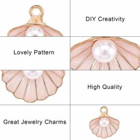 img 2 attached to Shine With DanLingJewelry'S 100 Gold Plated Shell Charms - Perfect For Stunning DIY Jewelry