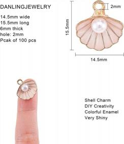 img 3 attached to Shine With DanLingJewelry'S 100 Gold Plated Shell Charms - Perfect For Stunning DIY Jewelry