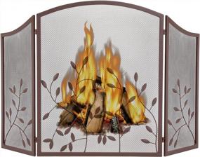 img 4 attached to WICHEMI 3-Panel Fireplace Screen: A Durable And Stylish Babyproof Barrier