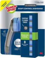 🧼 scotch-brite advanced soap control dishwand and scraper with 8 non-scratch refills logo