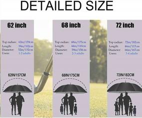 img 3 attached to Extra Large 62/68/72 Inch Automatic Open Golf Umbrella With Double Canopy Vented Design - Windproof And Waterproof For Rainy Weather