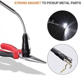 img 1 attached to Telescoping Magnetic Pickup Tool With Light - Ideal Gift For Men, Dad, Husband, Grandpa - 22" Extender Stick For Hard-To-Reach Areas - Cool Gadget For Unique Birthday Gifts For Him And Her