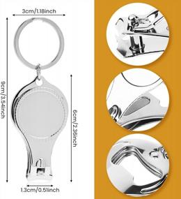 img 3 attached to WSERE 3-In-1 Stainless Steel Nail Clipper, Bottle Opener & Keychain - The Ultimate Multitool For Grooming And Lifestyle