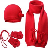 подарите своей маленькой девочке уют с зимним комплектом vivobiniya's baby hat scarf gloves логотип